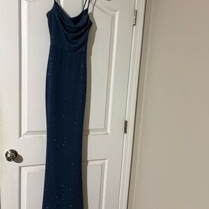 Windsor Navy Sparkle Maxi Dress
